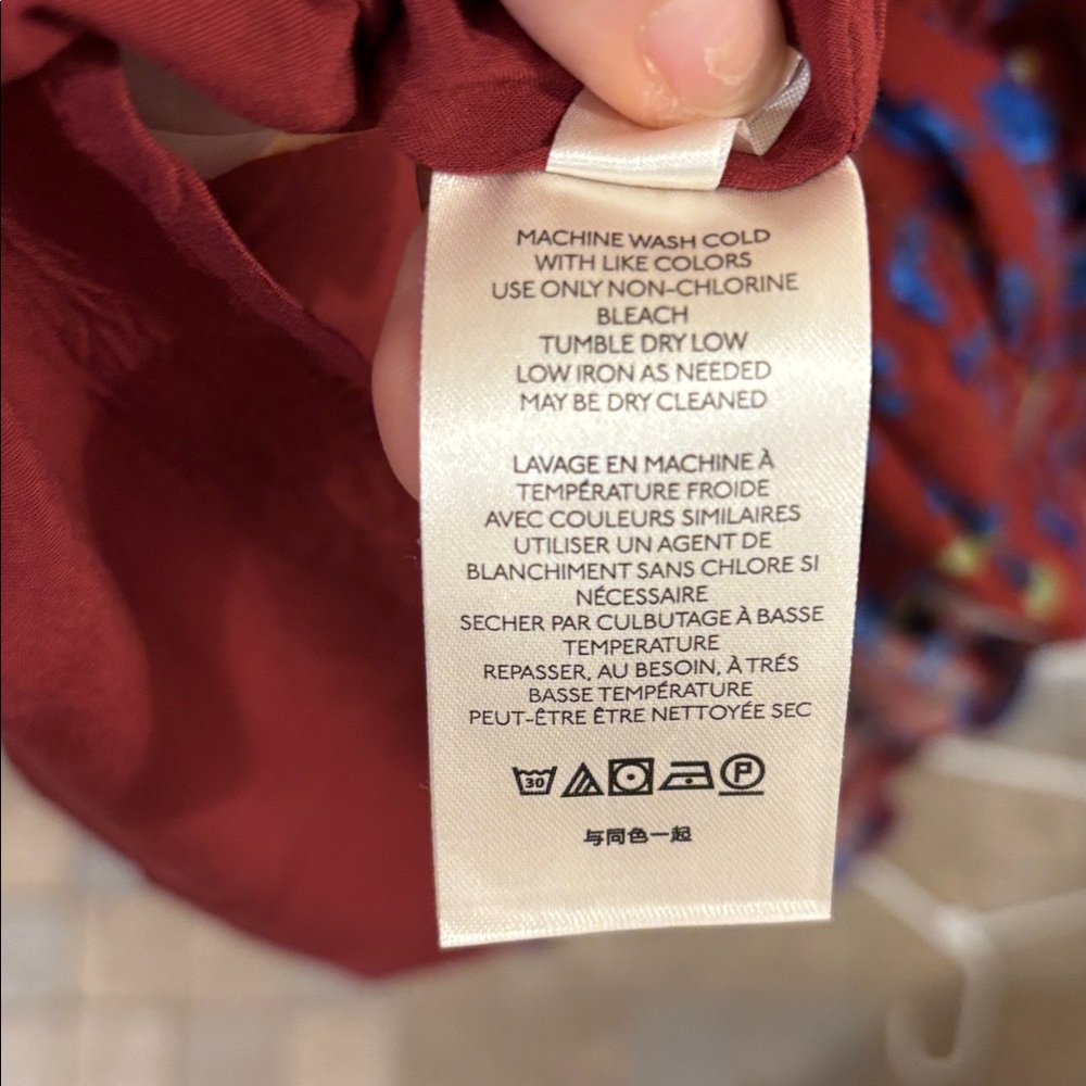 Free People Floral Button-Front Burgundy Mini Dress - Picture 11 of 11